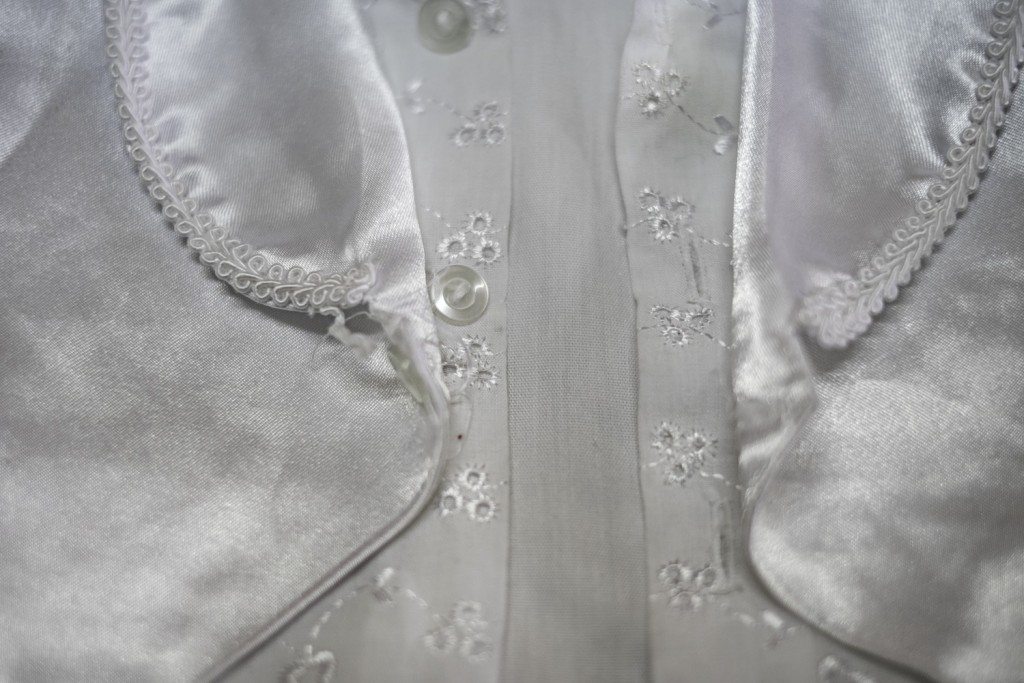 A traditional outfit bought by a Palestinian mother ahead of her child's birth. 