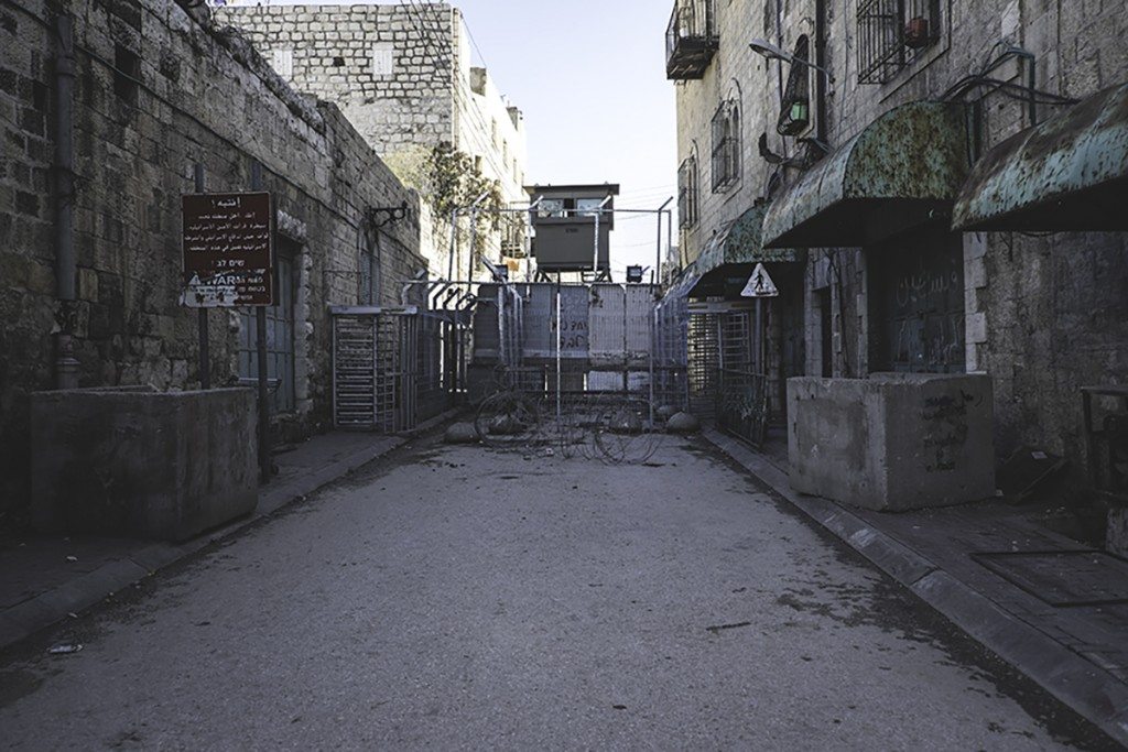 Al-Shuhada Street checkpoint in Hebron. At least three births have been documented at this checkpoint.